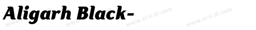 Aligarh Black字体转换